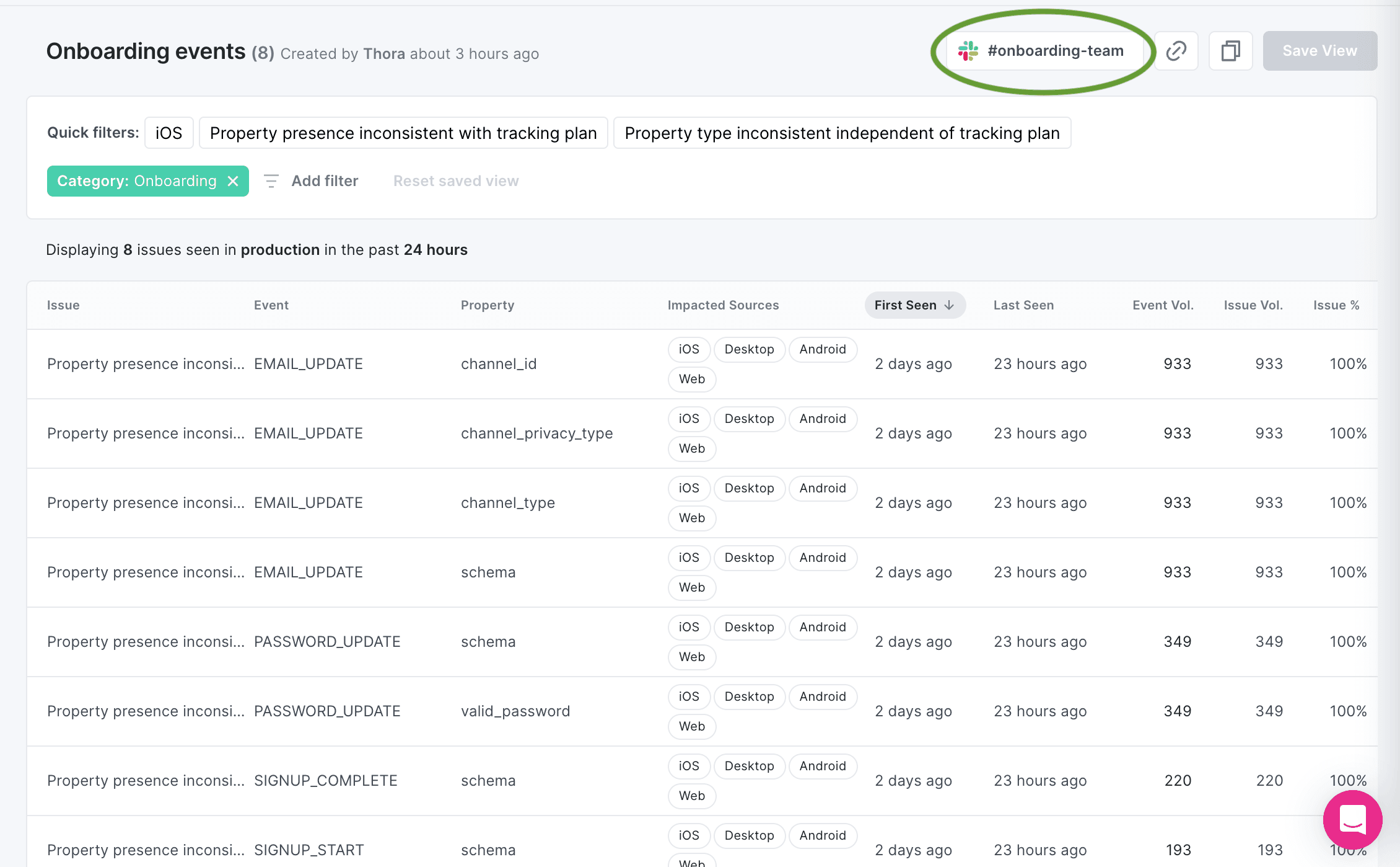Image shows the Slack native modal where a Slack workspce and a channel have been selected and the Allow button highlighted.